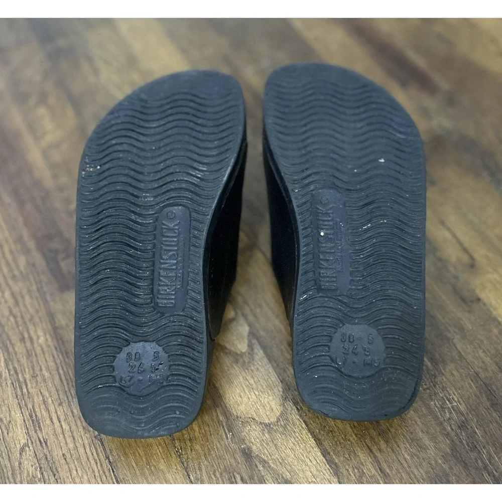 Birkenstock Betula slides feature a textured footbed Black Comfort Slip On Beach